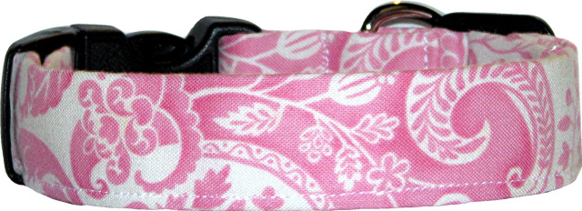 Pink Picadilly Handmade Dog Collar